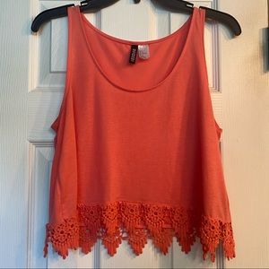 L coral crop top from H&M